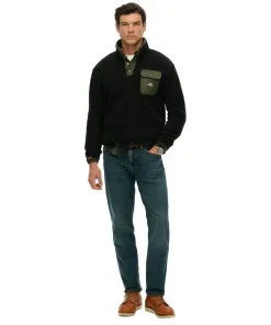 Superdry Mens Fleece Fuji Black