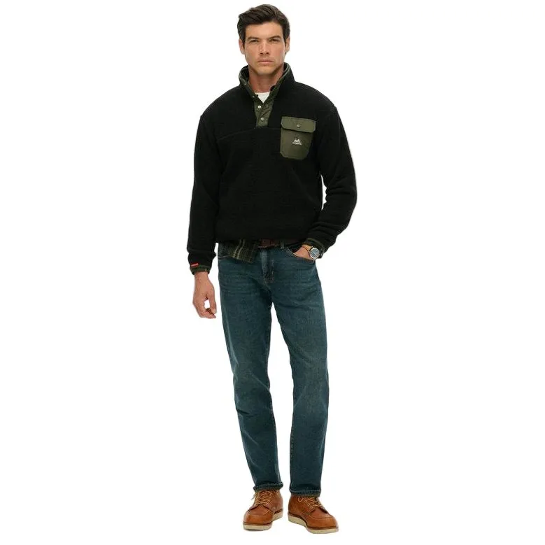 Superdry Mens Fleece Fuji Black