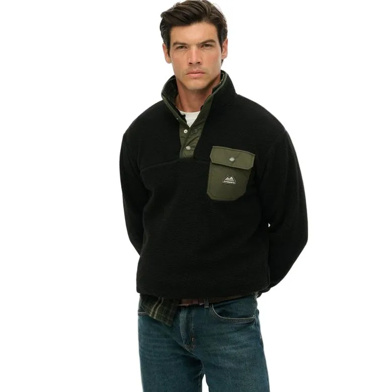 Superdry Mens Fleece Fuji Black - Image 2