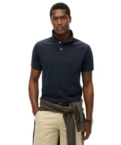 Superdry Mens Polo Vint Destroy Eclipse Navy