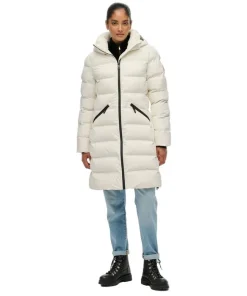 Superdry Womens Jacket City Mid Padded Off White