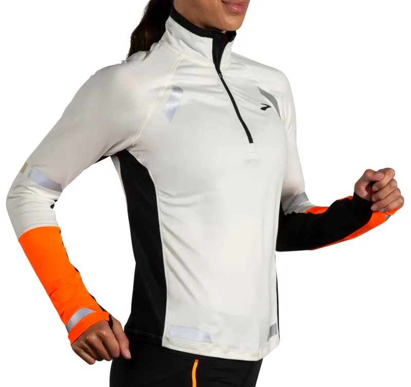 Brooks Run Visible 2.0 Half Zip Long Sleeve Womens Running Top - Grey - Image 3