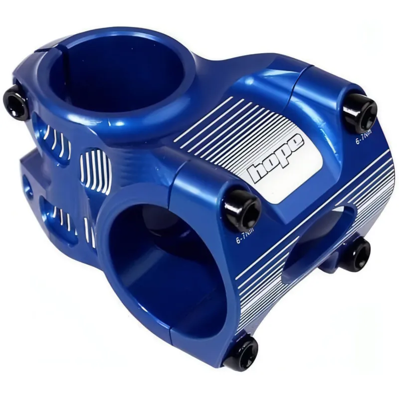 Hope AM Mountain Bike Stem 0 Rise 31.8mm Bars - Blue