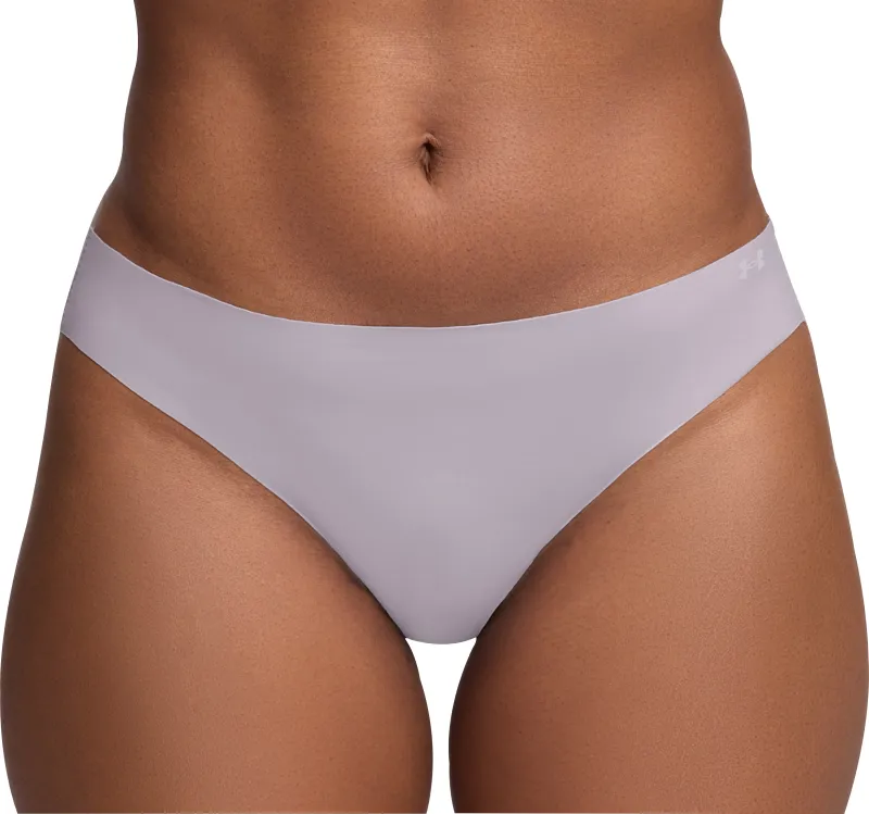 Under Armour Pure Stretch (3 Pack) Womens Thong - Grey - Image 2