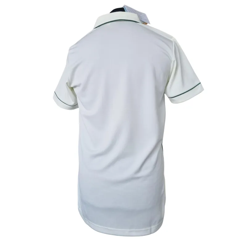 Salamander Polyester Cricket Shirt: Green Trim - Image 2