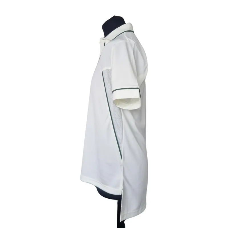 Salamander Polyester Cricket Shirt: Green Trim - Image 3