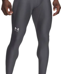 Under Armour HeatGear Compression Mens Long Running Tights - Grey