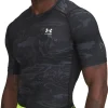 Under Armour HeatGear Printed Short Sleeve Mens Training Top - Black
