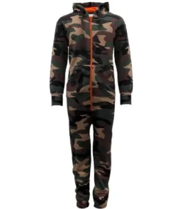 Urban Road Kids Unisex Woodland Camouflage Onesie