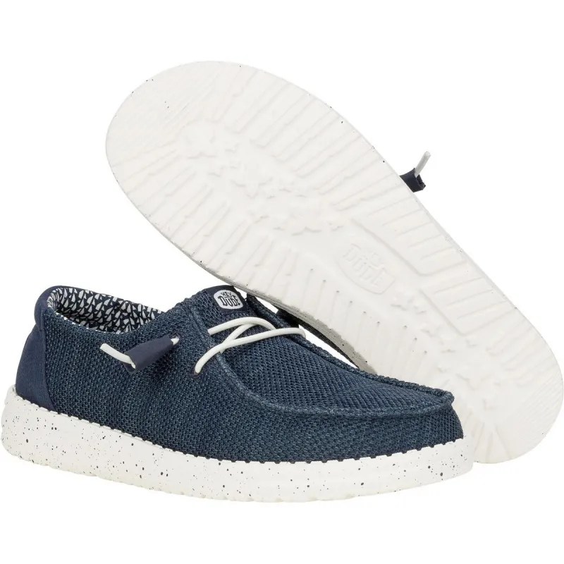 HEYDUDE Wendy Stretch Mesh Shoes Navy - Image 2