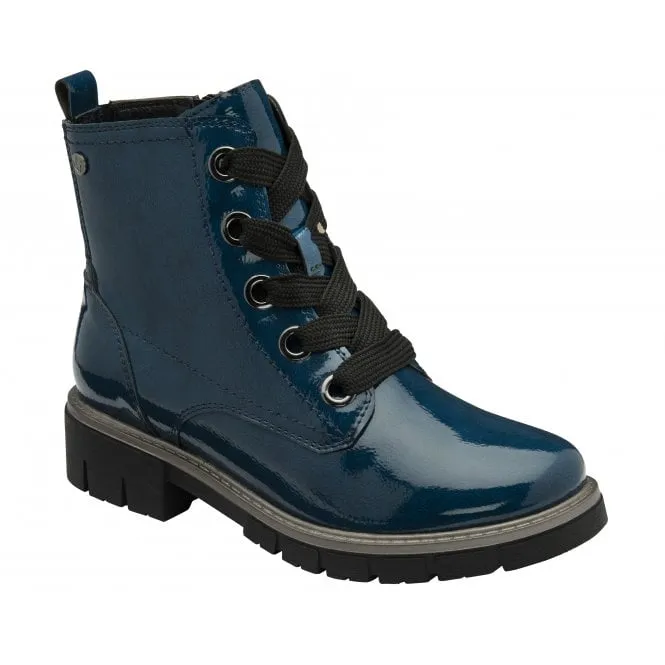 Lotus Womens Boot Jojo Navy Patent