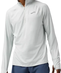 Brooks Dash 3.0 Half Zip Long Sleeve Mens Running Top - Grey