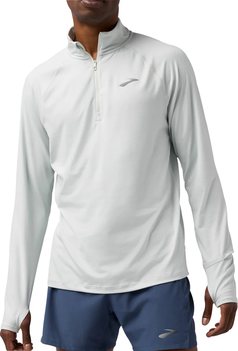 Brooks Dash 3.0 Half Zip Long Sleeve Mens Running Top - Grey