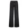 Red Button Womens Jeans Claudette Black Denim & Belt Back