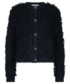 Red Button Womens Jacket Loops Indigo