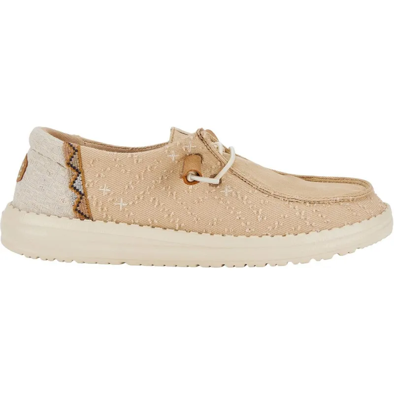 HEYDUDE Wendy Crafted Boho Shoes Tan - Image 3