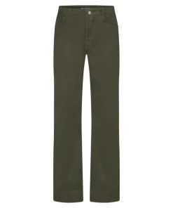 Red Button Womens Trousers Conny Shiny Cord Khaki