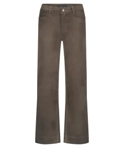 Red Button Womens Trousers Conny Shiny Cord Warm Taupe