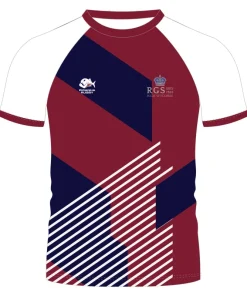Royal Grammar School Senior T shirt: Maroon Athletic Fit