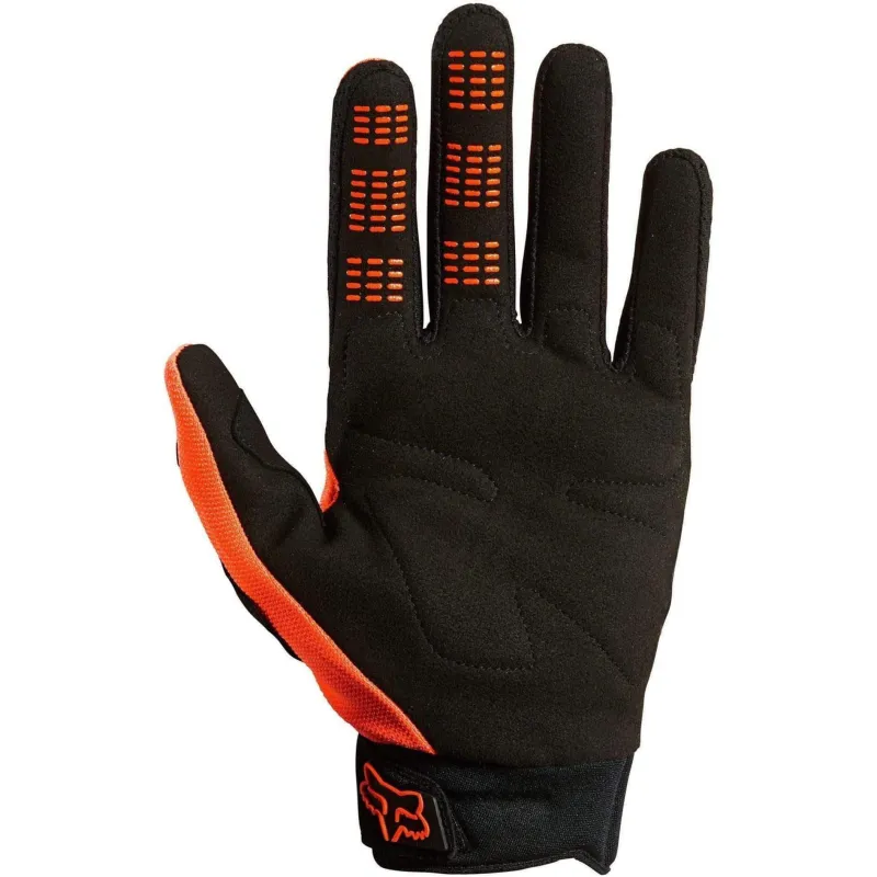 Fox Dirtpaw Full Finger MTB Mens Cycling Gloves - Orange - Image 2