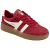 Gola Womens Trainer Grandslam Suede Red/Off White/Gum