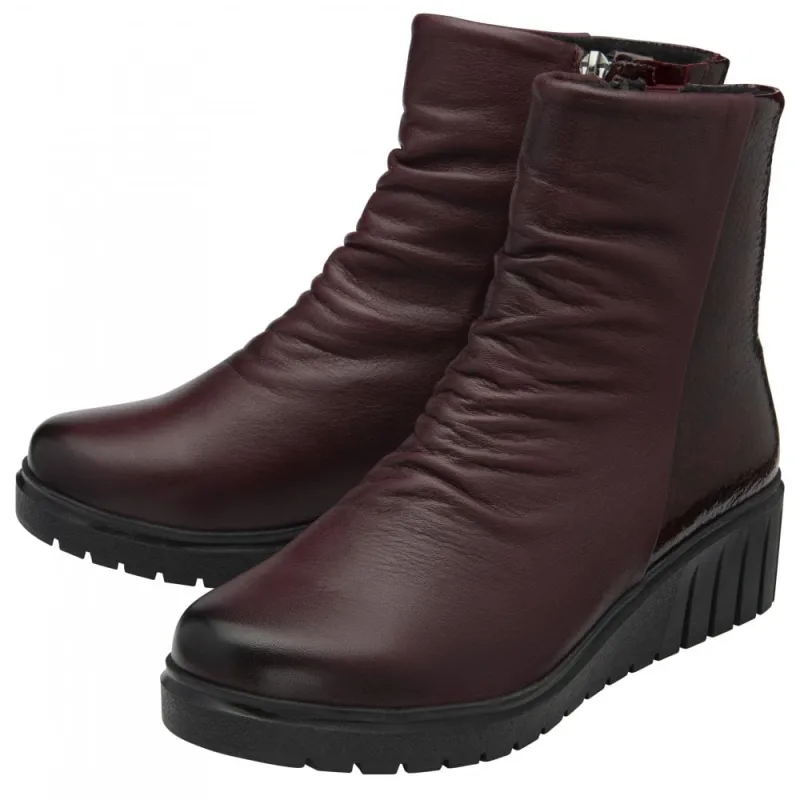 Lotus Womens Ankle Boot Adlee Burgundy - Image 3