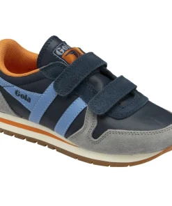 Gola Boys Trainer Daytona Pure Strap Navy/Cement/Vista Blue