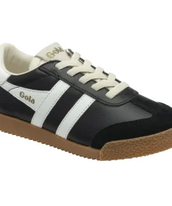 Gola Kids Trainer Elan Leather Black/White