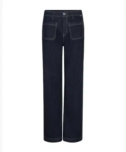 Red Button Womens Jeans Colette Front Patch Pockets Forever Blue
