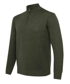 Beretta MERINO HALF ZIP SWEATER Green Moss
