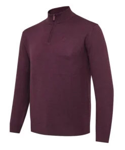 Beretta MERINO HALF ZIP SWEATER Cordovan Spirit