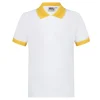 Polo Contrast: White/Amber