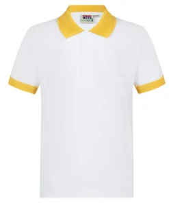 Polo Contrast: White/Amber