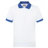 Polo Contrast: White/Blue