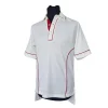 Salamander Polyester Cricket Shirt: Maroon Trim