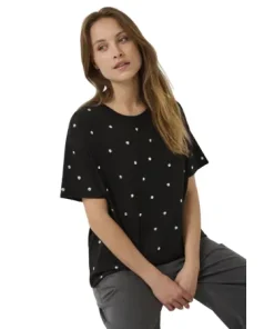 Kaffe Womens T-Shirt Helen Black Deep