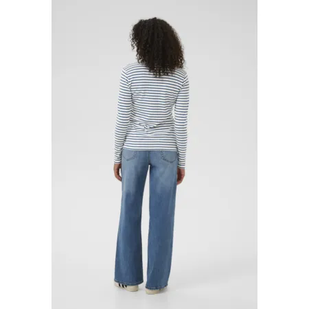 Kaffe Womens Jumper Liddy Chalk/Berring Sea - Image 2