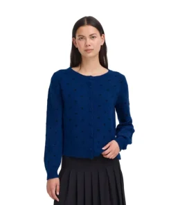 Ichi Womens Cardigan Destine Navy Peony