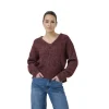 Kaffe Womens Pullover Trina LS Windsor Wine Melange