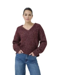 Kaffe Womens Pullover Trina LS Windsor Wine Melange
