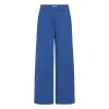 Ichi Womens Kate Sus Office Wide Trousers Navy Peony