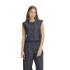 Ichi Womens Waistcoat Jumi Dark Blue