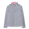 Lighthouse Womens Sweatshirt Haven II Jersey Navy Sage Rose Stripe