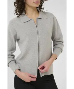 Kaffe Womens Cardigan Visja Grey Melange