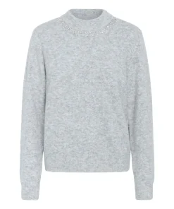 Kaffe Womens Pullover Roxy Light Grey Melange