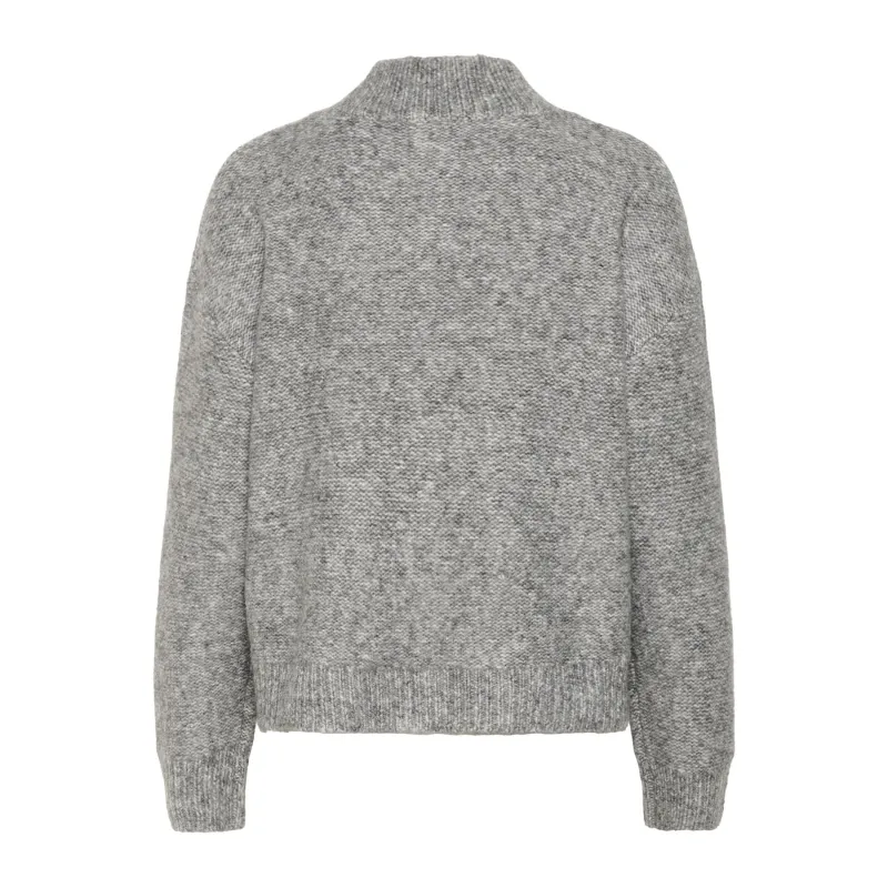 Kaffe Womens Pullover Labis Grey Melange - Image 3