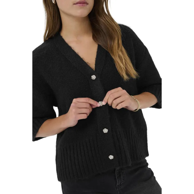 Kaffe Womens Cardigan 10510680 Black Deep - Image 3