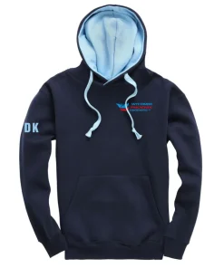 Wycombe Phoenix Harriers AC Contrast Hoodie: Navy/Light Blue