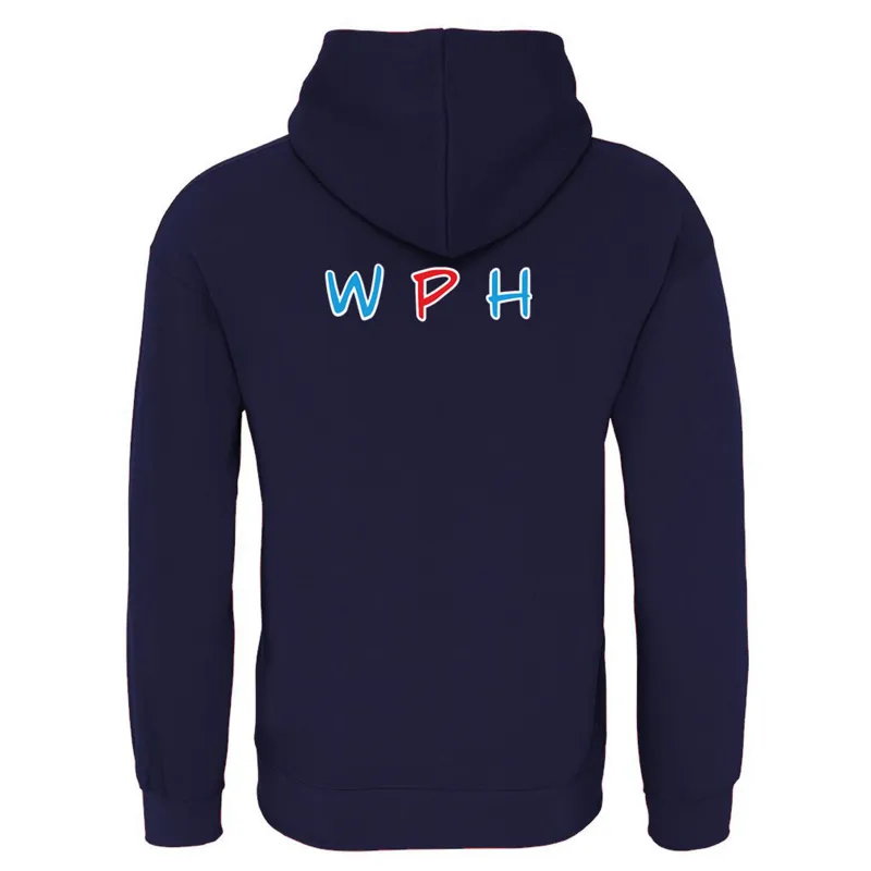 Wycombe Phoenix Harriers AC Contrast Hoodie: Navy/Red - Image 2
