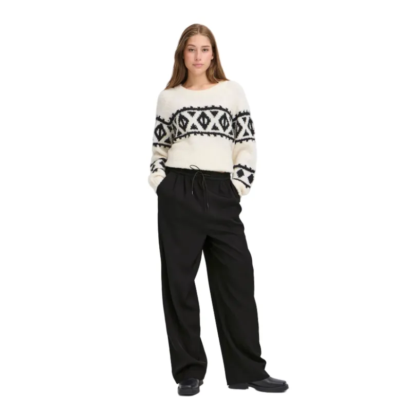 Ichi Womens Trousers Ecala Black